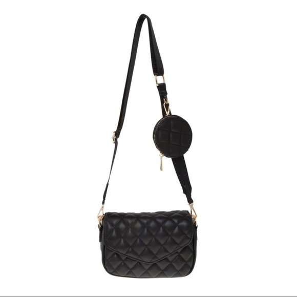Black Quilted crossbody bag - Picture 2 of 6